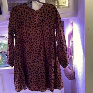 **cute ** Mudpie Tiered Leopard Print dress